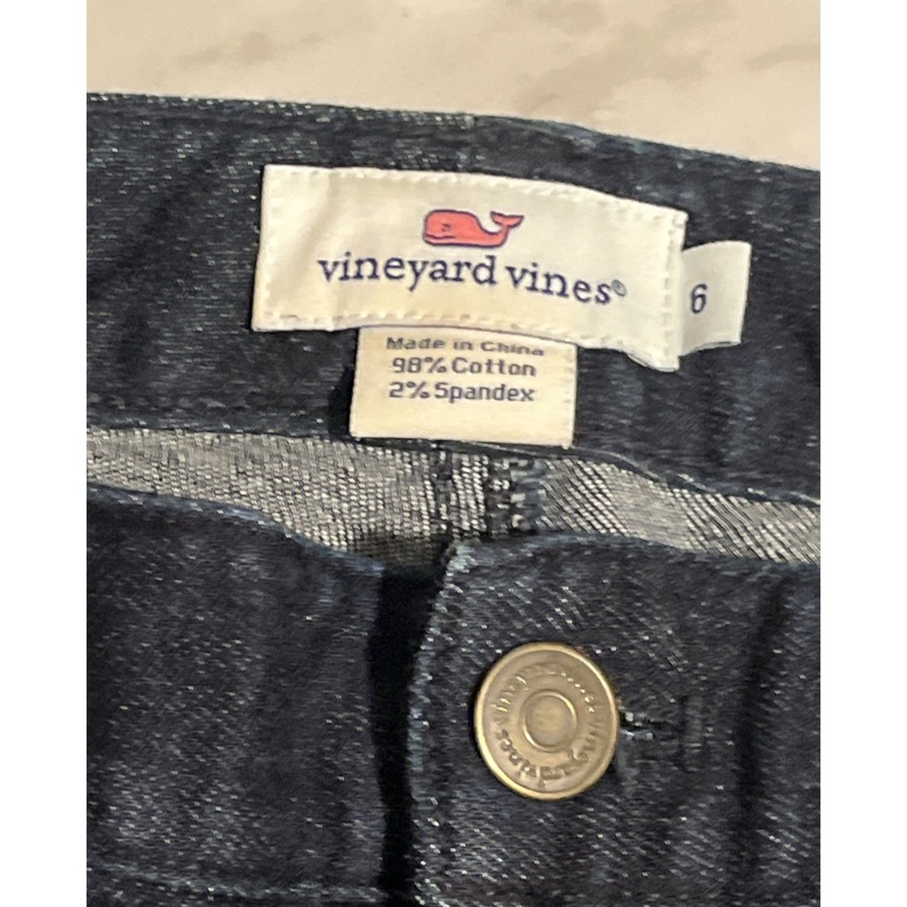 Vineyard Vines Womens Jeans Size 6 High Rise Dark Wash Denim Casual